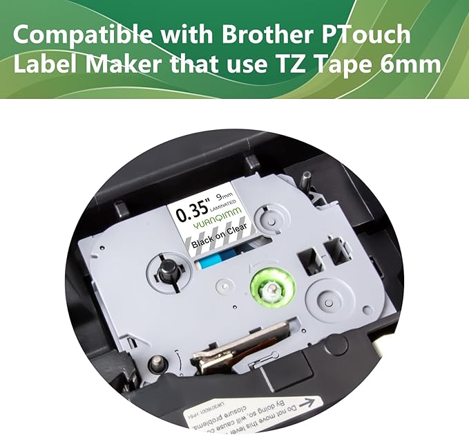 TZe-121 9mm TZe TZ Clear Tape Compatible with Brother P Touch Label Maker Tape TZ-121 TZe121 TZ121 Label Tape 9mm 0.35 Laminated Black on Clear for PT D200 D400 D210 D220 H110 1880, 3-Pack