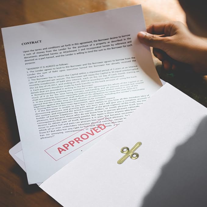 Teling 50 Pcs Manilla Envelopes Clasp Kraft Catalog with Closure for Storing Mailing 28 lb Kraft Envelope Paper for Office Document School Business Home(White,6 * 9)-DeskLoop Office