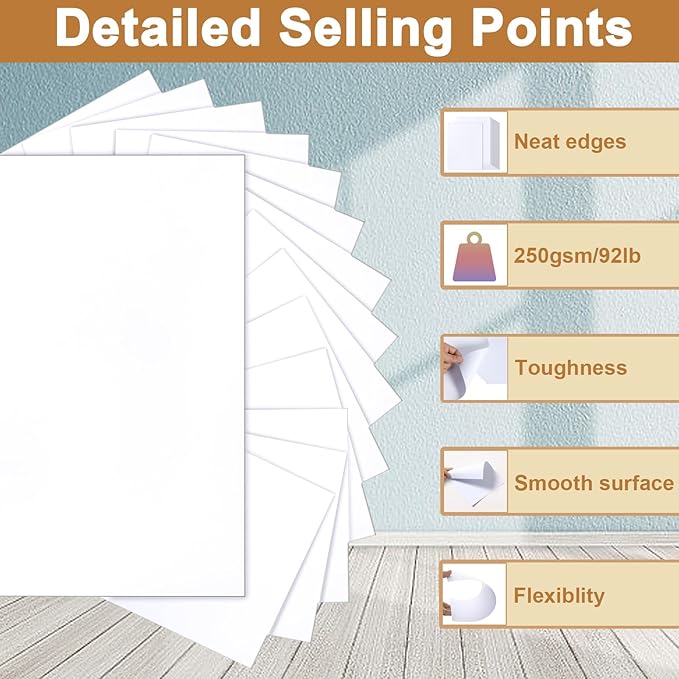 28 Sheets Bright White Cardstock 8.5 x 11 Certificate Paper, 92lb White Card Stock Printer Paper for DIY Cards, Wedding, Business Cards, Menus, Invitations-DeskLoop Office