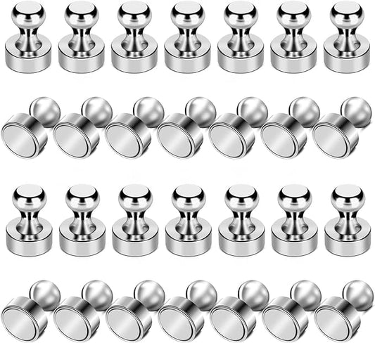 LOVIMAG Refrigerator Magnets, 28Pcs Strong Fridge Magnets for Refrigerator, Small Neodymium Magnets for Whiteboard, Metal Push Pin Magnets for Kitchen, Office, School, Locker, Map Decorative-DeskLoop Office