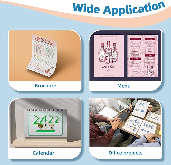 Uinkit 100 Sheets Inkjet Photo Paper Glossy 8.5x11 48lb 180Gsm Professional Photographic Paper Letter Size 8.5Mil Instant Dry Suitable for All Ink Printers-DeskLoop Office