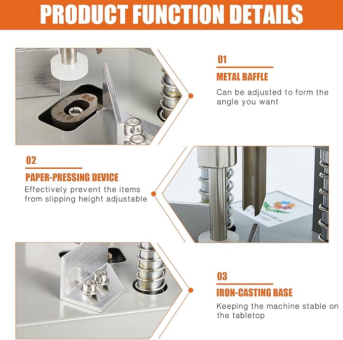 WILLBOND Corner Rounder Cutter Machine Heavy Duty Paper Punch Cutter with R6mm R10mm Interchangeable Dies Metal Corner Rounder Punch for Office, Business, Heavy Cardstock, Plastic, Aluminum Sheet-DeskLoop Office