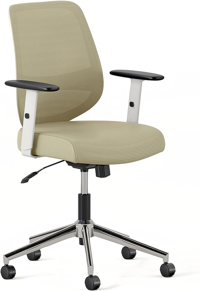 Branch Daily Chair - Computer Office Chair with Swivel, Lumbar Rest, and Adjustable Armrests - Sustainable, Stylish Mesh, & Adjustable Armrests - Comfortable Seating for Improved Posture - Green-DeskLoop Office