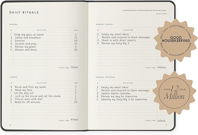 Full Focus Latte Linen Planner by Michael Hyatt - The #1 Daily Planner to Set Annual Goals, Increase Focus, Eliminate Overwhelm, and Achieve Your Biggest Goals - Hardcover-DeskLoop Office