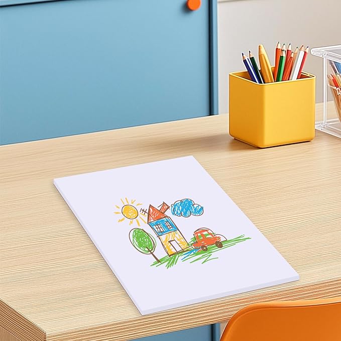 6 Pack Blank White Memo Pads 8.5X11 Inch Unlined Note Pad Scratch Pads for Office, School, and Home Use (Each Pad 50 Sheets)-DeskLoop Office