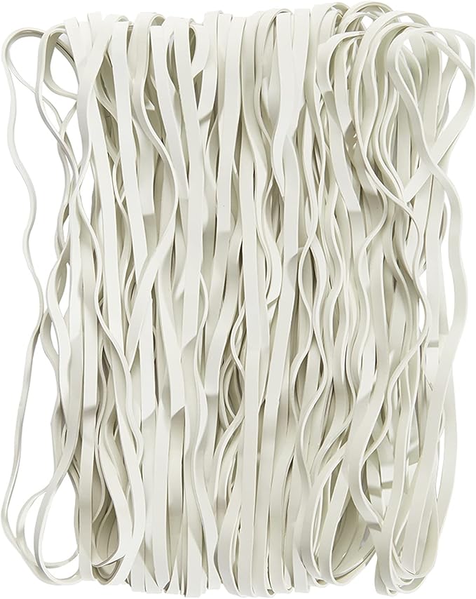 AMUU Rubber Bands 12inch Large 35 Pieces Rubber Bands Fits 8-33 Gallon Trash Cans File folders Elastic Bands for Office Supplies Home White rubber band Trash Cans-DeskLoop Office