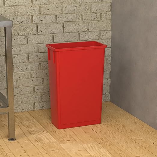 23 Gallon Red Slim Jim Trash Can-DeskLoop Office