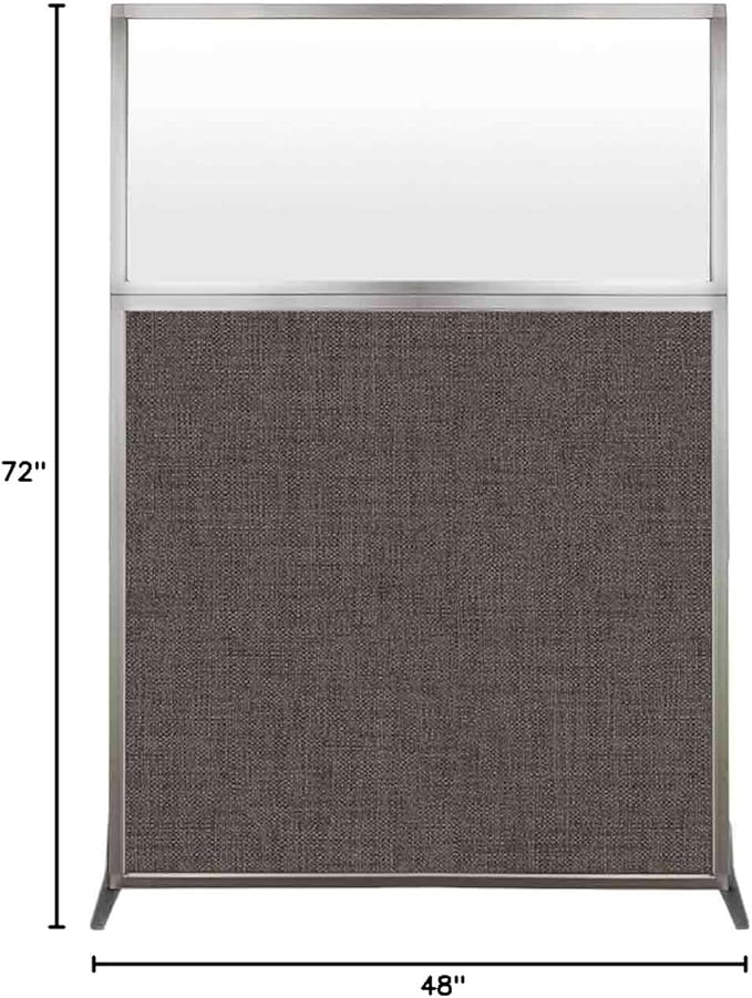 Versare Hush Screen Portable Room Divider | Workstation Wall Divider | Freestanding Privacy Hush Panels | Frosted Windows | Fabric Office Divider Screen | Great for Room Separation-DeskLoop Office