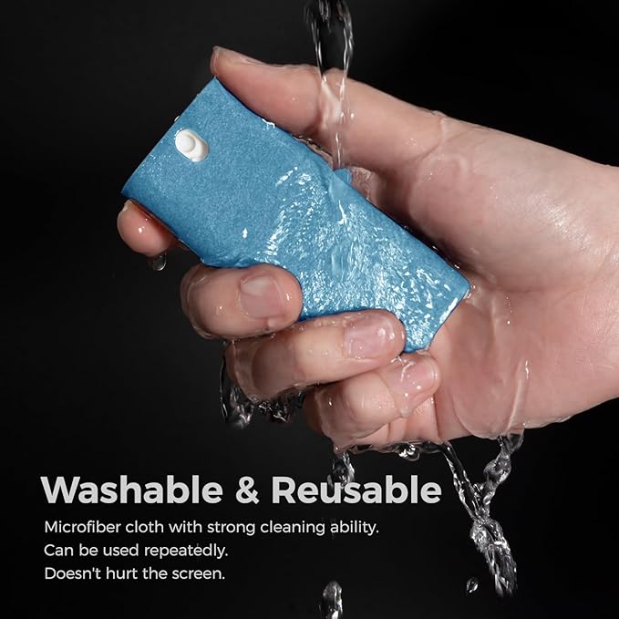 CLICK CLEAN Touchscreen Mist Cleaner, Screen Cleaner, All in One Screen Cleaner Spray with Microfiber and Phone Stand for All Phones, Laptop and Tablet Screens (Light Blue)-DeskLoop Office