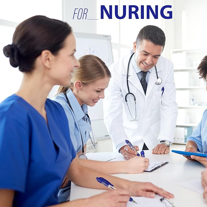 Fainne 200 Pack Retractable Ballpoint Pen 1.0 mm Medium Point Refillable Smooth Click Writing Pens With Grip for Work Journal Writing Office School Supplies(Black Ink, Blue Ink)-DeskLoop Office