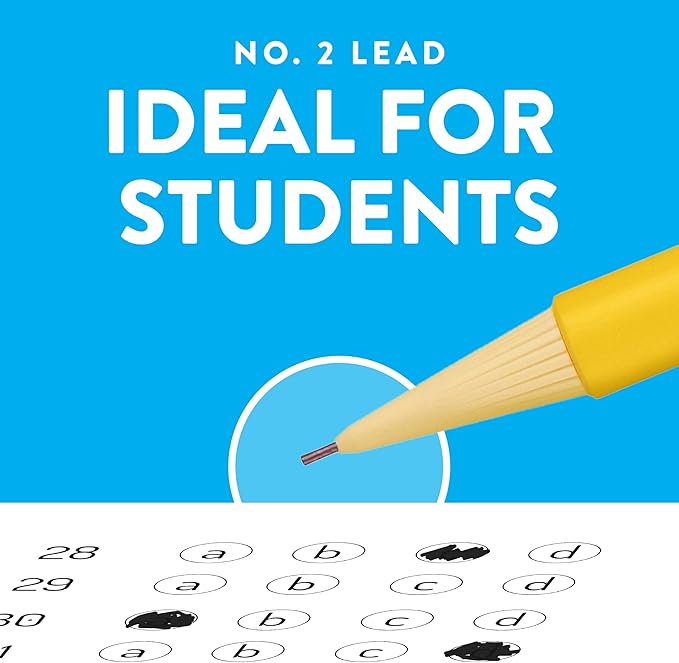 Paper Mate SharpWriter Mechanical Pencils | 0.7 mm #2 Pencil | Pencils for School Supplies, Yellow, 36 Count-DeskLoop Office