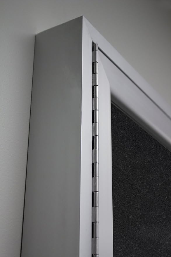 Ghent 24"x18" 1-Door Outdoor Enclosed Vinyl Bulletin Board, Shatter Resistant, with Lock, Satin Aluminum Frame - Ebony (PA12418VX-183), Made in the USA-DeskLoop Office