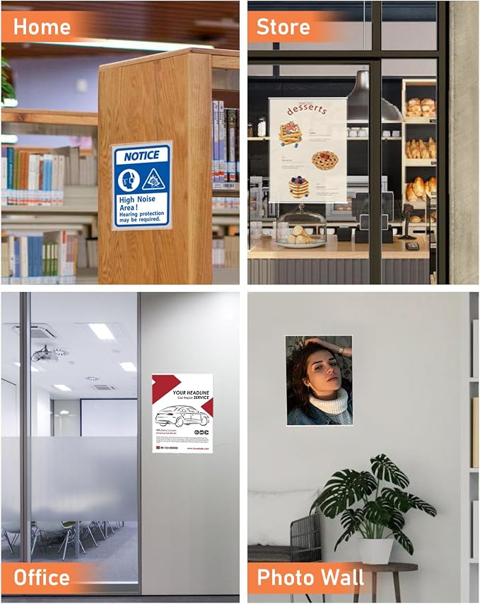 Dynta 12 Pack Acrylic Sign Holder 8.5 x 11 - Image 7