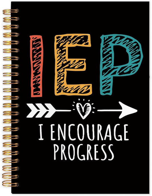 SNNDER IEP Special Education Teacher Gifts Notebook Journal, IEP Teacher Must Haves, IEP I Encourage Progress Hardcover Spiral Notebooks 5.5x8.3 Inch-DeskLoop Office