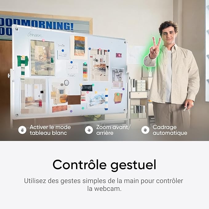 Insta360 Link 2C - 4K Webcam for PC/Mac, 1/2" Sensor, Auto Framing, HDR, AI Noise-Canceling Mic, Gesture Control for Streaming, Video Calls, Gaming, Works with Zoom, Teams, Twitch & More-DeskLoop Office