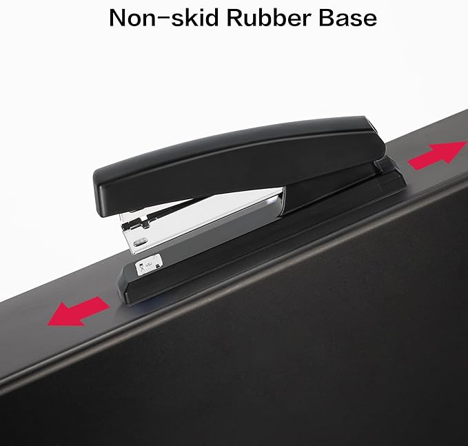 Deli Stapler, Desktop Stapler, Office Stapler, 25 Sheet Capacity, Includes 1000 Staples and Staple Remover, Black-DeskLoop Office