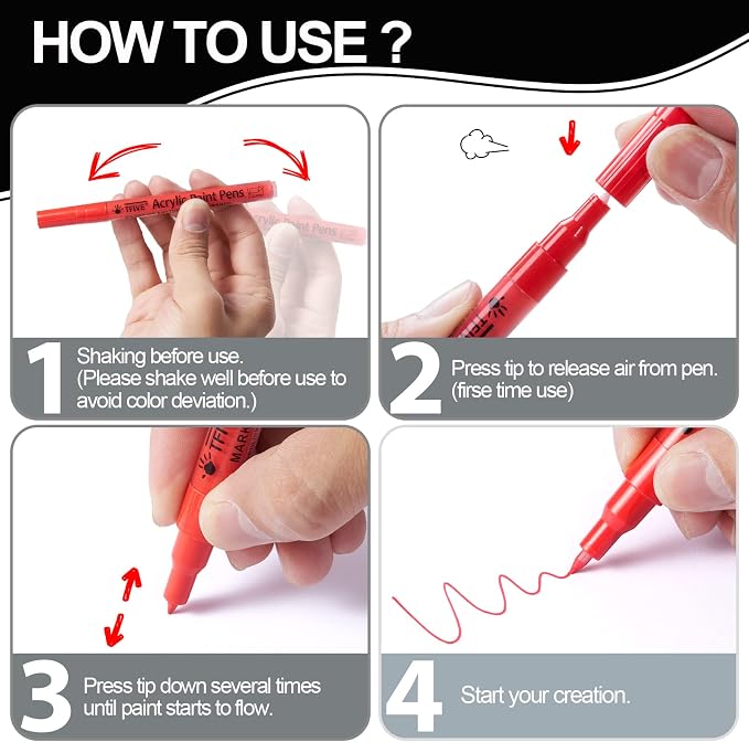 TFIVE Black Marker Paint Pens - Image 7