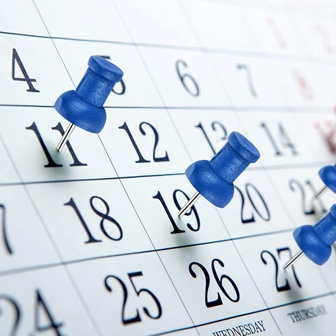 40Pcs Wood Push Pins, Decorative Thumb Tacks, Wooden Pins and Tacks, Cork Board Thumbtacks, Cute Thumbtack for Wall and Bulletin Board, Map Pins-DeskLoop Office