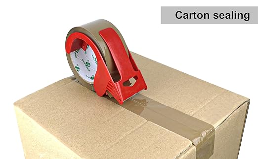 BOMEI PACK 36Rolls Brown Packing Tape with Dispenser, Box Packing Tape Rolls for Packaging, Shipping and Moving, 2.4Mil 1.88 Inch x 60 Yard-DeskLoop Office