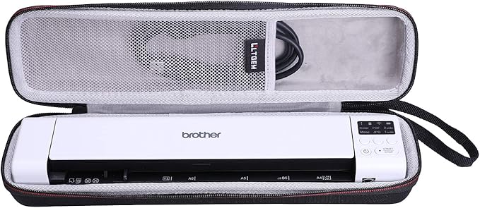 LTGEM Hard Case for Brother DS-640 / DS-740D / DS-940DW / DS-720D & Itari & HP Small USB & Canon imageFORMULA P-208II Document Scanner - Protective Carrying Storage Bag-DeskLoop Office