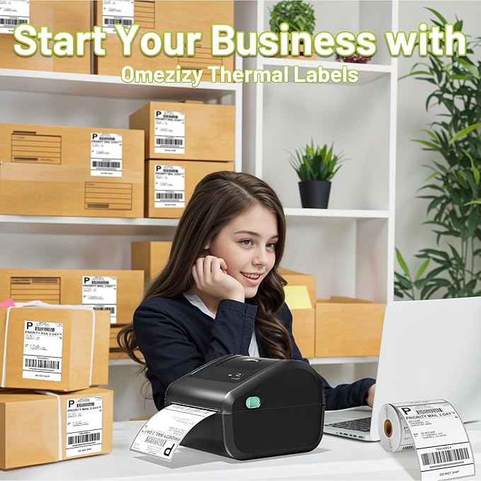 4x6 Thermal Labels, Shipping Address Label (Pack of 100 4x6 Roll Labels) - Compatible with JADENS, Phomemo, Rollo, Zebra, Omezizy and Other Thermal Printers-DeskLoop Office