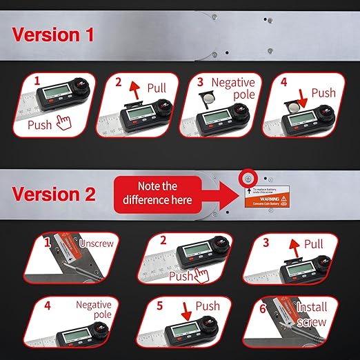 Digital Angle Finder Tool for Woodworking 7 inch / 200 mm, Stainless Steel with Case, Digital Protractor Angle Finder for Measurement by S&F STEAD & FAST-DeskLoop Office