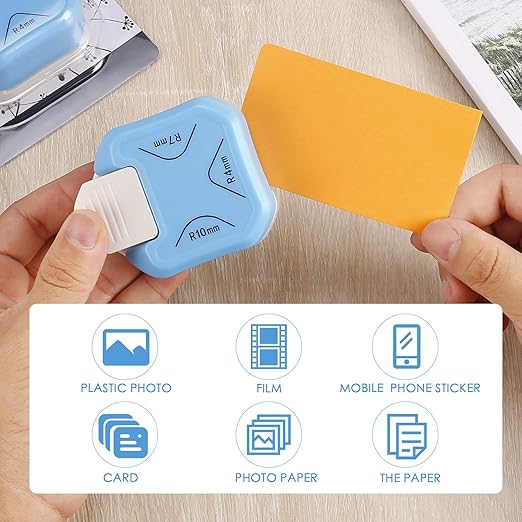 MyArTool 3 in 1 Corner Rounder Punch, 4mm, 7mm, 10mm 3 Way Corner Cutter for Paper Crafts, Laminate, DIY Projects, Photo Corner, Card Making and Scrapbooking-DeskLoop Office