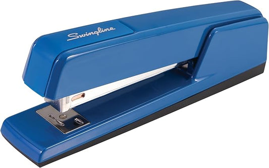 Swingline Stapler, 30 Sheet Capacity, 747 Classic Stapler, Jam Free, Metal, Royal Blue (74724)-DeskLoop Office