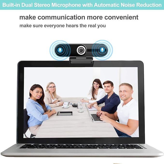 UHD 4K Webcam with Microphone: 8MP USB Computer Web Camera with Privacy Shutter and Tripod, External Webcam Pro Streaming Webcams PC Cam w/Mic Noise Reduction for Winsdows Mac OS Desktop Laptop-DeskLoop Office