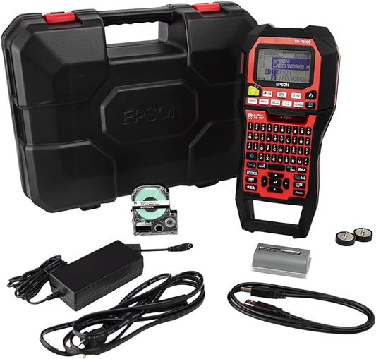 LABELWORKS Epson LW-PX900PCD Industrial Label Maker Kit - Complete Kit with Accessories, Compatible with All Epson PX Tape Types, Portable Handheld Label Printer-DeskLoop Office