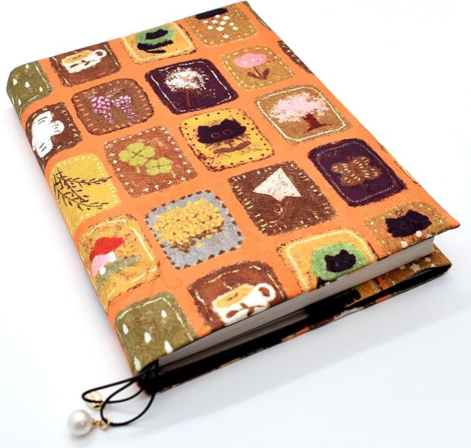 BLBMH Cute Book Covers for Paperbacks Handmade Bookcover Fit for 5.5x8.5 inch Adjustable Fabric Softcover Protector for Women Book Lovers Gifts - XC Yellow 8.5in-DeskLoop Office