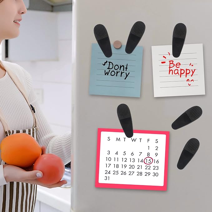 3-1/4" Length Plastic Refrigerator Magnet Clips Set - Image 6