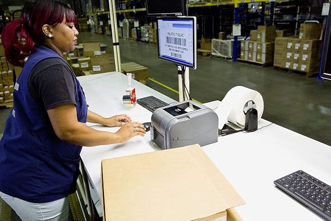 Brother TD-4750TNWB Desktop Direct Thermal/Thermal Transfer Printer - Monochrome - Label Print - Ethernet - USB - Serial - Bluetooth-DeskLoop Office