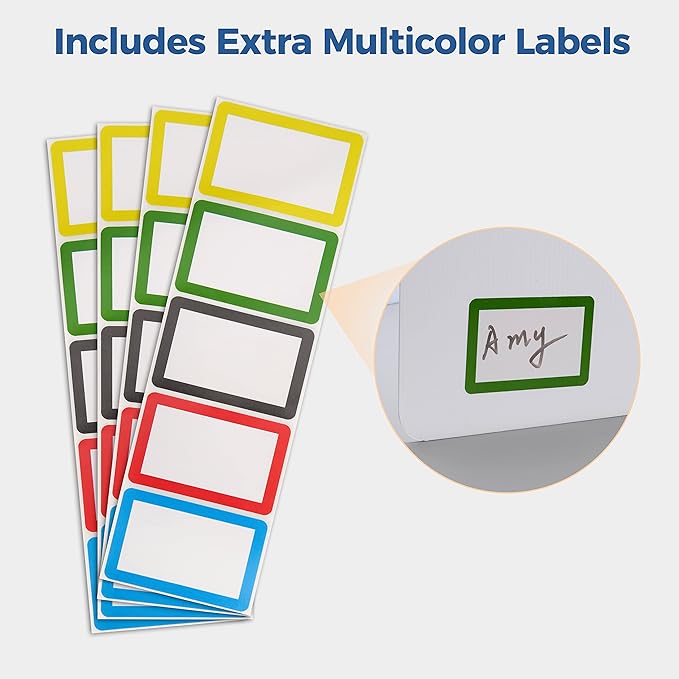 22 Pack Classroom Privacy Shields for Student Desks - Easy to Clean Plastic Sneeze Guard Folder Desk Divider Study Carrel - Classroom Materials for School Teachers - Includes Extra Labels-DeskLoop Office