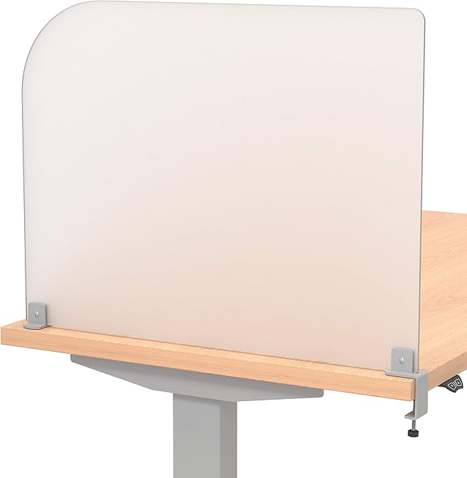 Desk Divider for Students and Desk Privacy Panel. Office Partitions and Ideal Cubicle Light Shield. Frosted Acrylic Clamp-on Desk Partition - 29” W x 22”H Divider-DeskLoop Office