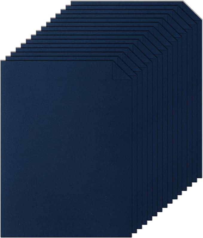 28 Sheets Navy Blue Cardstock 8.5 x 11 Scrapbooking Paper, 92lb Heavyweight Card Stock Printer Paper for DIY Making Cards, Greeting Cards, Wedding Invitations, Birthday, Menus-DeskLoop Office