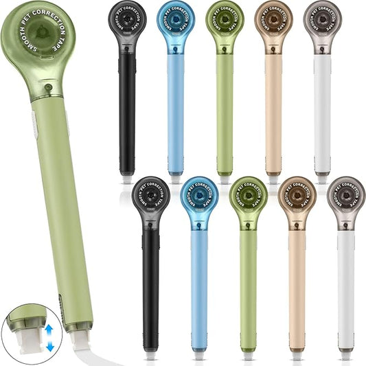 10 Pack Correction Tape Pen Correctional Ink Tape Push Pull Protective, Easy to Use Applicator for School Office Supplies, 0.2 x 236 Inch(Natural Color)-DeskLoop Office