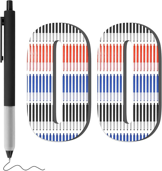 Pens Bulk, 100 Pcs Retractable Ballpoint Pens Medium Point (1.0mm) Rollerball Pens for Smooth Writing Women Men Gifts, (40Black&40Blue&20Red Ink) for Journaling School and Office Supplies Use-DeskLoop Office