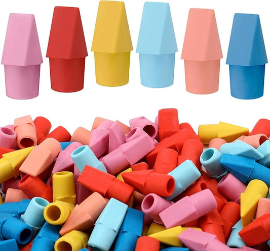 240 Pcs Pencil Top Erasers Cap Bulk Cute Pencil Toppers Erasers School Office Supplies for Students Teachers Art School Office Classroom Supplies(Bright Colors)-DeskLoop Office