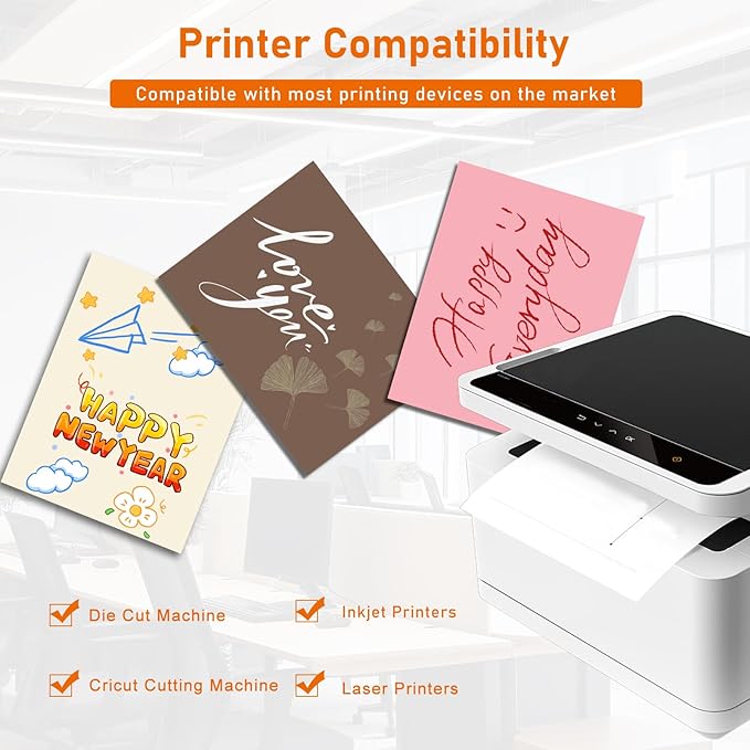 40 Sheets Cream Cardstock 8.5 x 11 Off White Paper, 200gsm/75lb Premium Ivory Card Stock Craft Paper for DIY Card Making, Wedding Invitations, Thank You Cards, Business Cards, Menus-DeskLoop Office