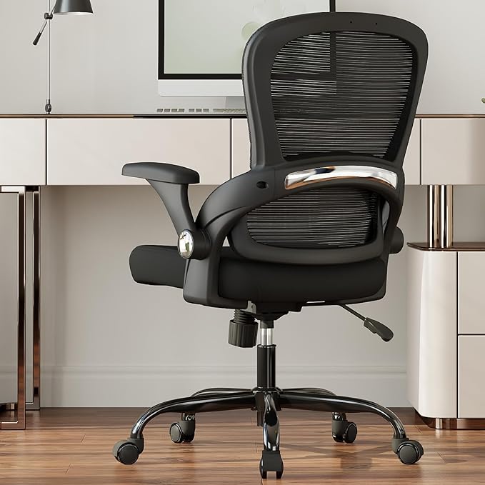 TRALT Office Chair - Ergonomic Office Chair with Back Support, Home Office Desk Chairs, 330lbs Wide Seat Big and Tall Office Chairs, Comfy Desk Chair for Work, Study, Office, Gaming (Black)-DeskLoop Office