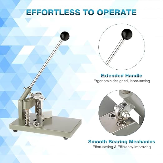 IRONWALLS Corner Rounder Cutter Machine, R6mm R10mm 1.2”/ 30mm Thickness Heavy Duty Paper Corner Cutter Punch with Paper Holding Device, Steel Metal Commercial Corner Punch for Office Business-DeskLoop Office