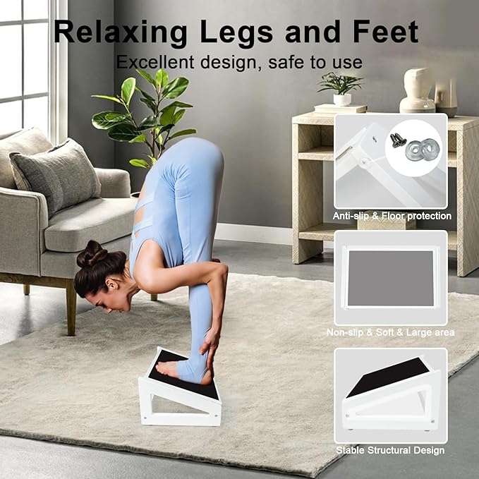 WOOD CITY Foot Rest for Under Desk at Work, 3 Heights Adjustable Footrest with Silicone Surface, 2in1 Foot Stool Improve Posture, Reduce Fatigue & Pain, Ideal for Home/Office/Gaming(White)-DeskLoop Office