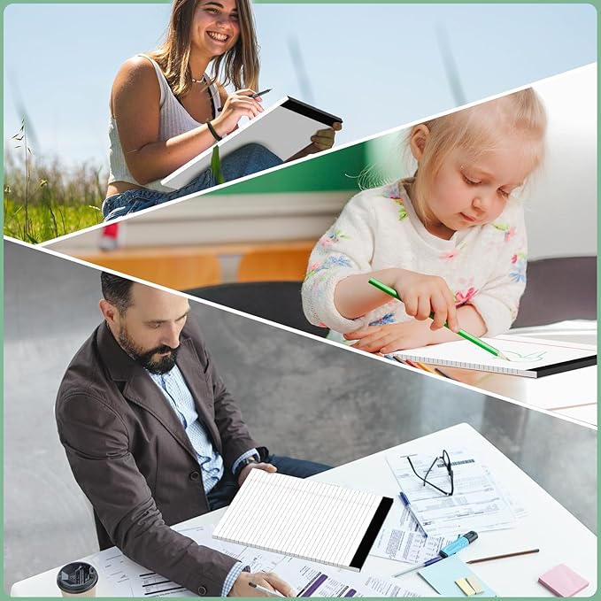 12 Pack Legal Pads 8.5 x 11 Note Pads 8.5 x 11 Inch Notepad 360 Sheets Writing Pads Wide Ruled Lined Paper Pads White Paper Note Pads 8.5 x 11 with 30 Sheets Per Legal Pad for School, Office, Home-DeskLoop Office