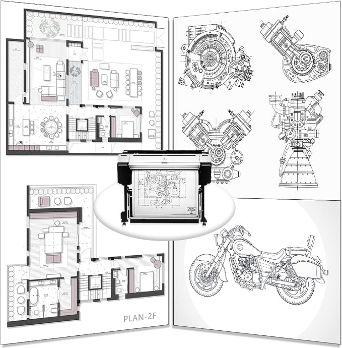Plotter Paper 24" x 150', Engineering Drawings, Custom-Sized Prints (4 Rolls) - Image 6