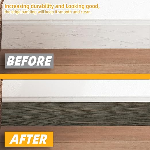 GSCIT Club Wood Grain Repair Tape, 2.4 inch X 50ft Self Adhesive Black Walnut Grain Repair Patch for Tables, Chairs, Baseboards, Doors, Windows, Floors, Handicraft DIY.-DeskLoop Office