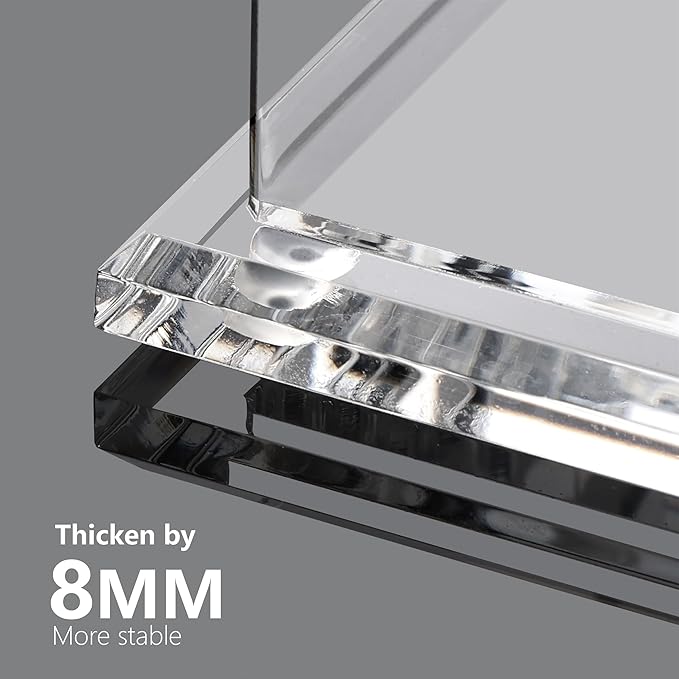 SANRUI Clear Acrylic Business Card Holder for Desk Display Stand Holders Organizer Rack , 4 Tier 4 Pocket , Holds 200 cards-DeskLoop Office