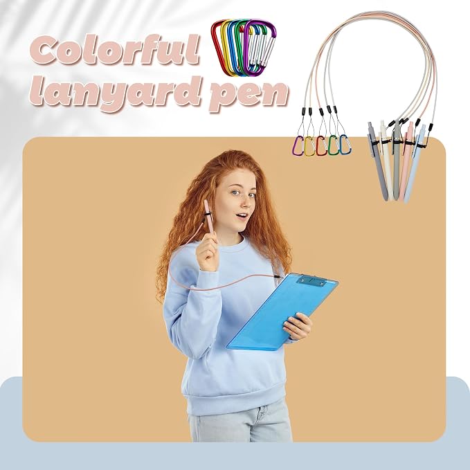 Lewtemi 10 Sets 24 Inch Pen Leash Pen Silicone Lanyard Holder - Image 6