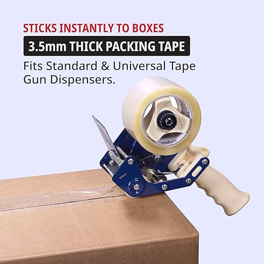 Tape Logic 3" x 55 yds Acrylic Packing Tape 3.5 Mil, Clear (6-Pack) Heavy Duty Packing Tape Rolls for Sealing Boxes at Home, Warehouse, & Office, Supplies for Packaging, Shipping, Moving-DeskLoop Office