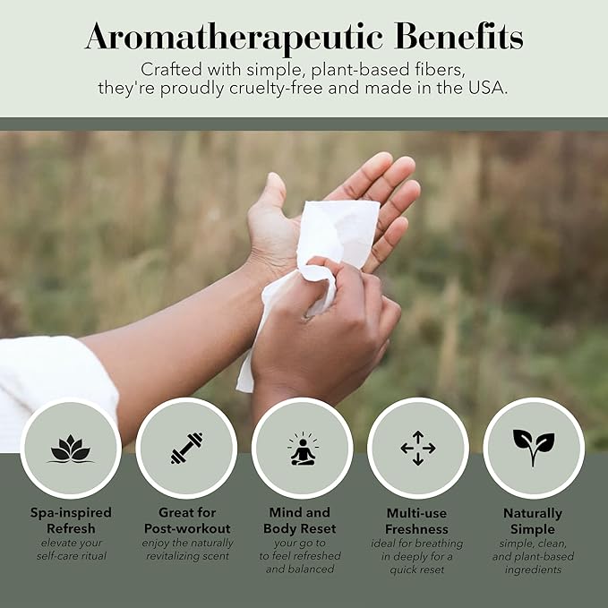 Herban Essentials - Eucalyptus Wipes & Towelettes - Essential Oil Wipes for Hands & Body - Travel Size Essentials and Toiletries - Natural, Individually Wrapped, Disposable & Moist Refresh (20 count)-DeskLoop Office